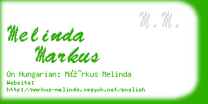 melinda markus business card